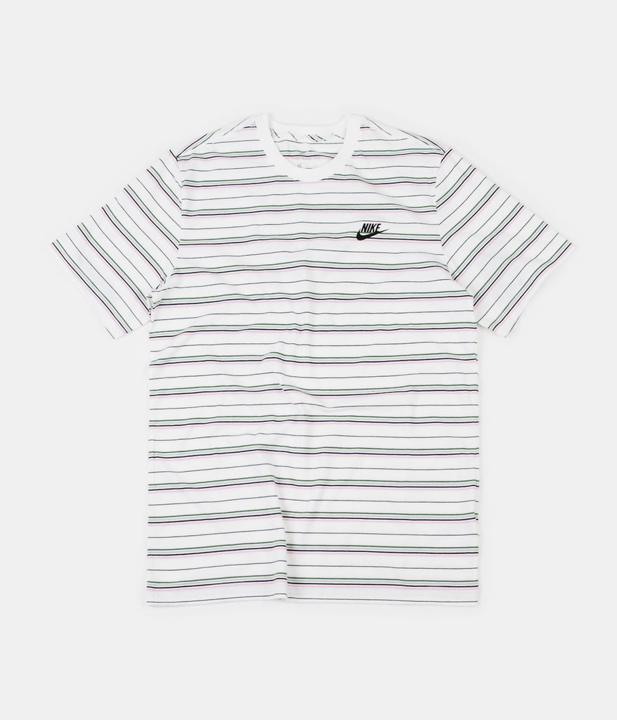 nike black and white striped t shirt