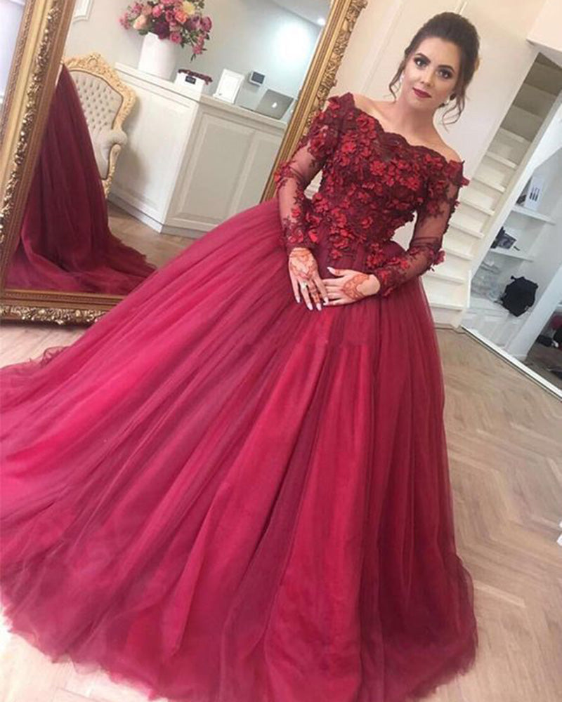 red gown for party