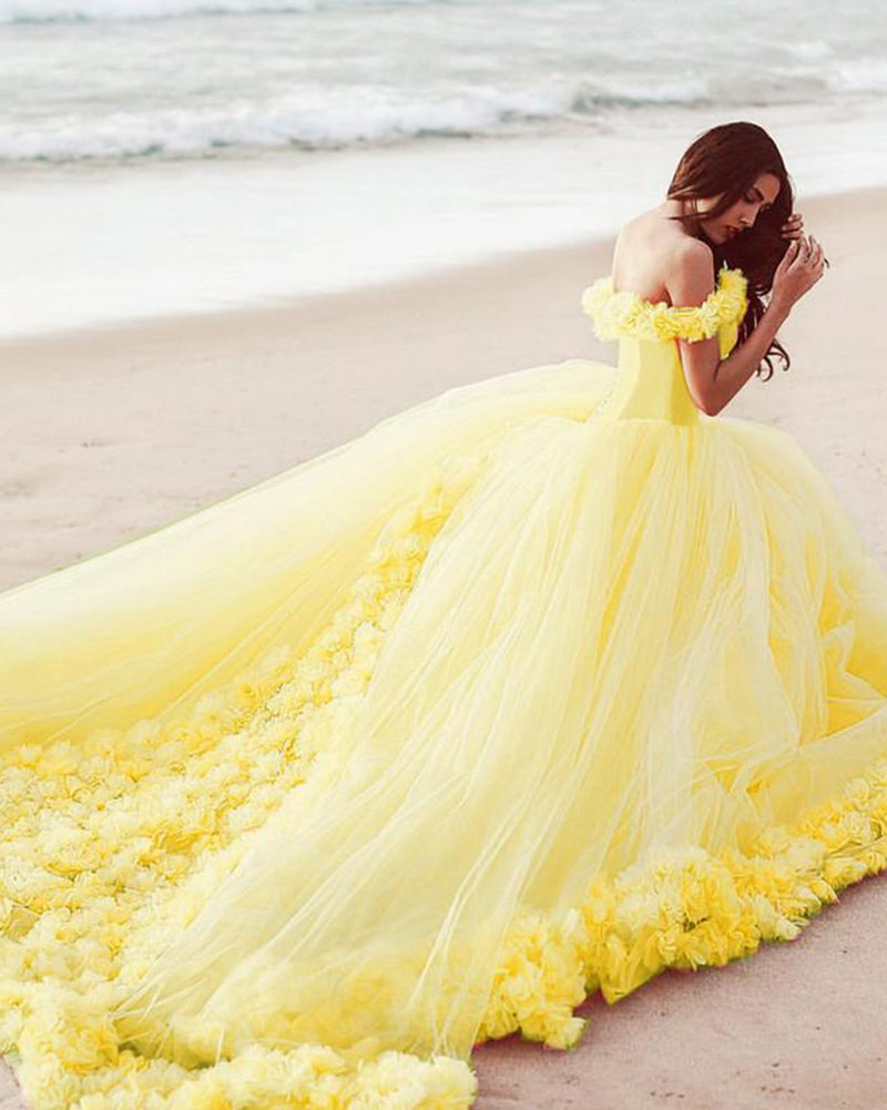 yellow sweet sixteen dresses