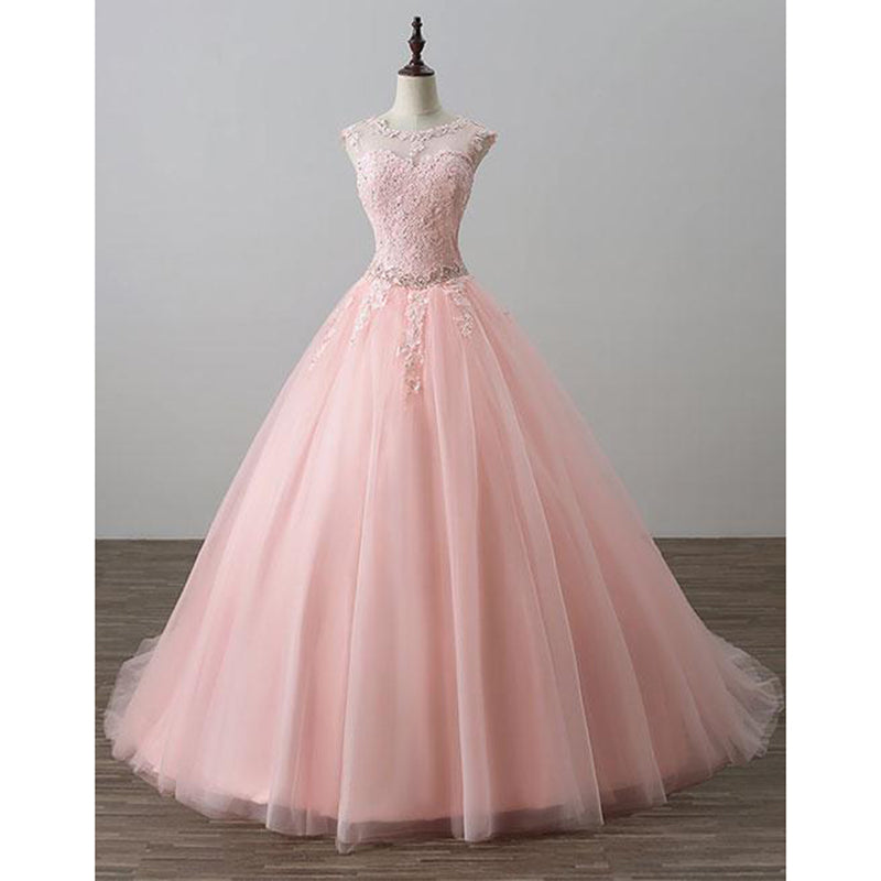 blush ball gown