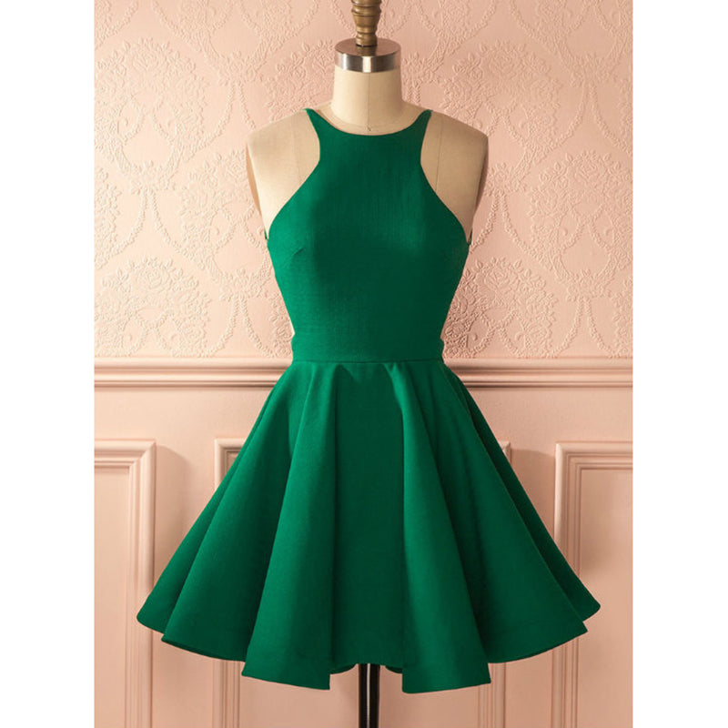 green short formal dress
