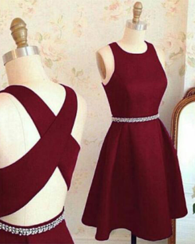 short red semi formal dresses