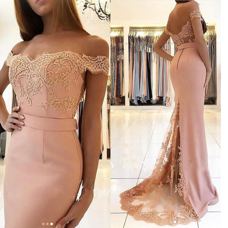 light pink formal dress