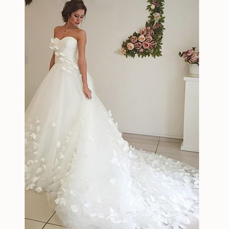 white wedding dress princess