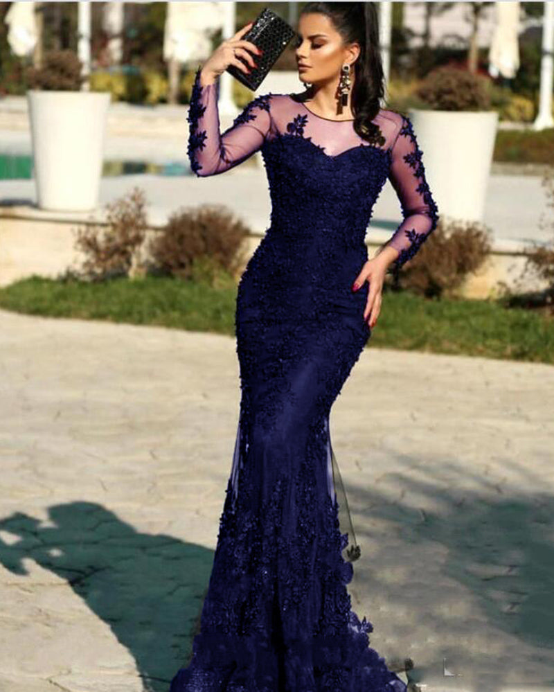 navy blue and black prom dresses