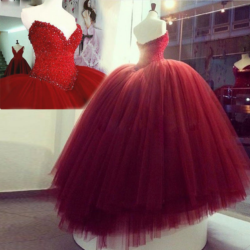 red wine quinceanera dresses