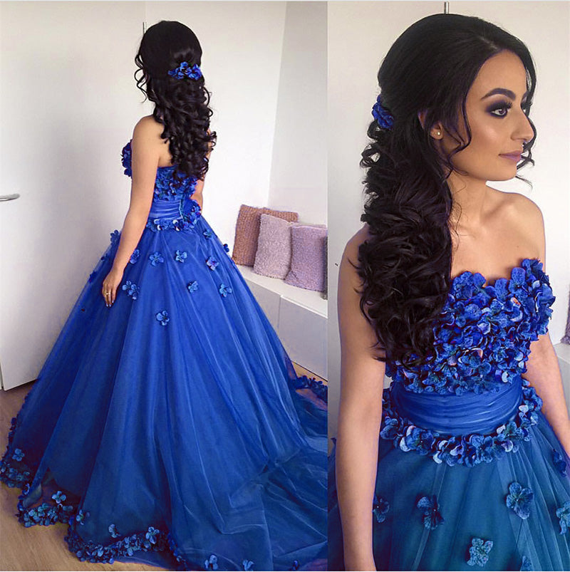 blue gown for engagement