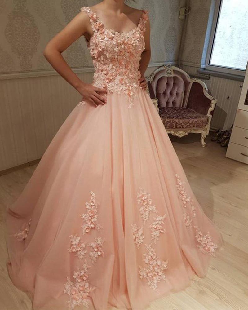 blush ball gown dresses