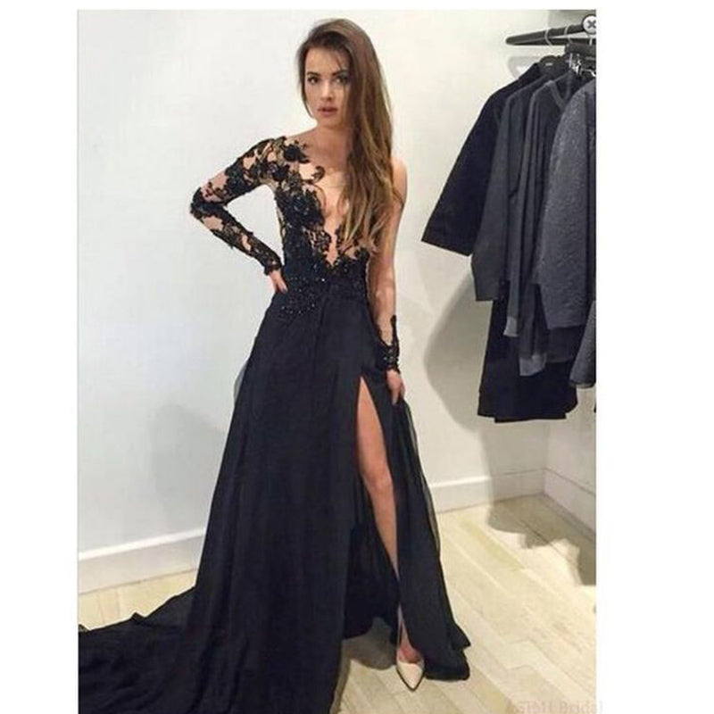black gown for graduation ball