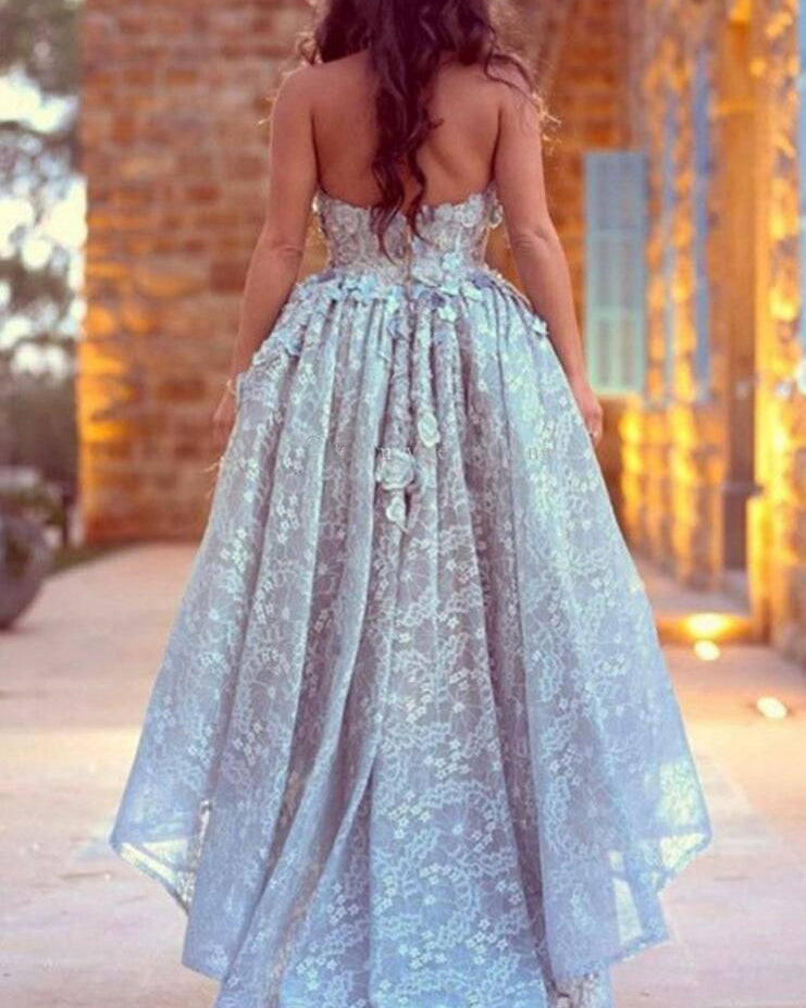 light blue high low prom dress Big sale ...