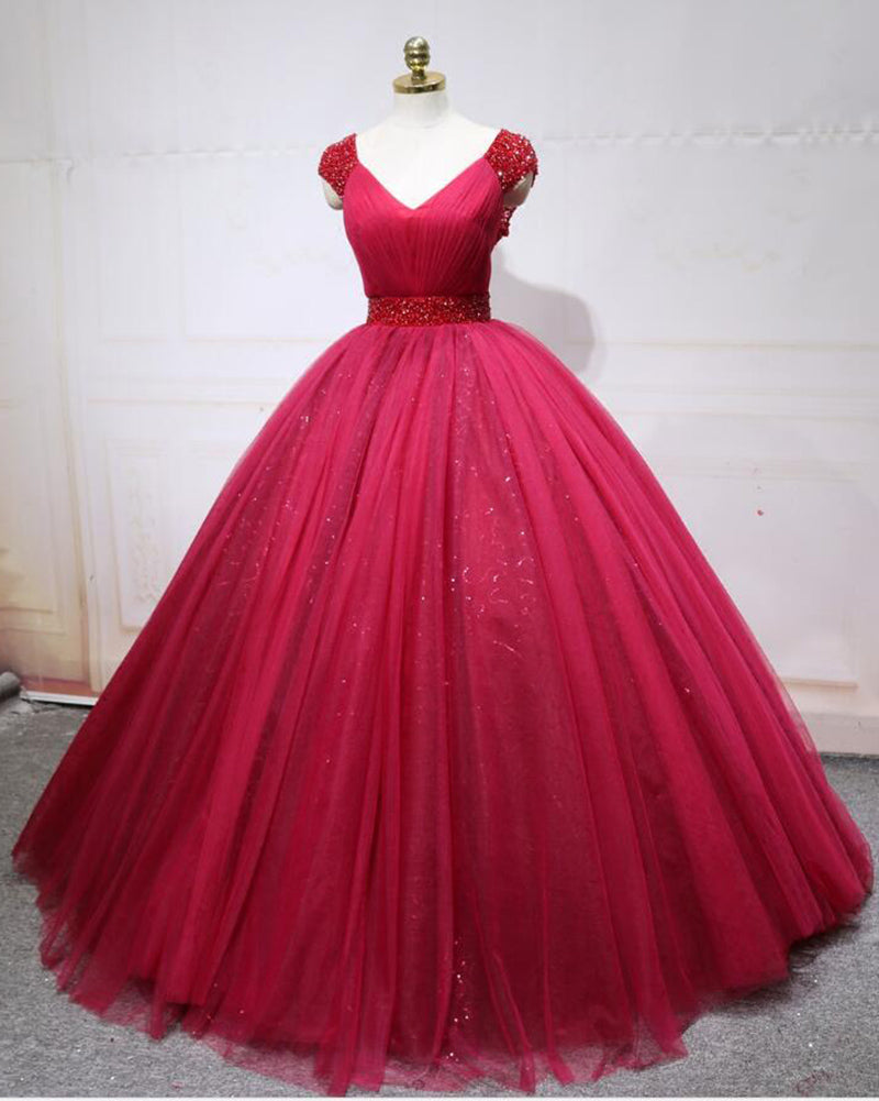 princess in red gown