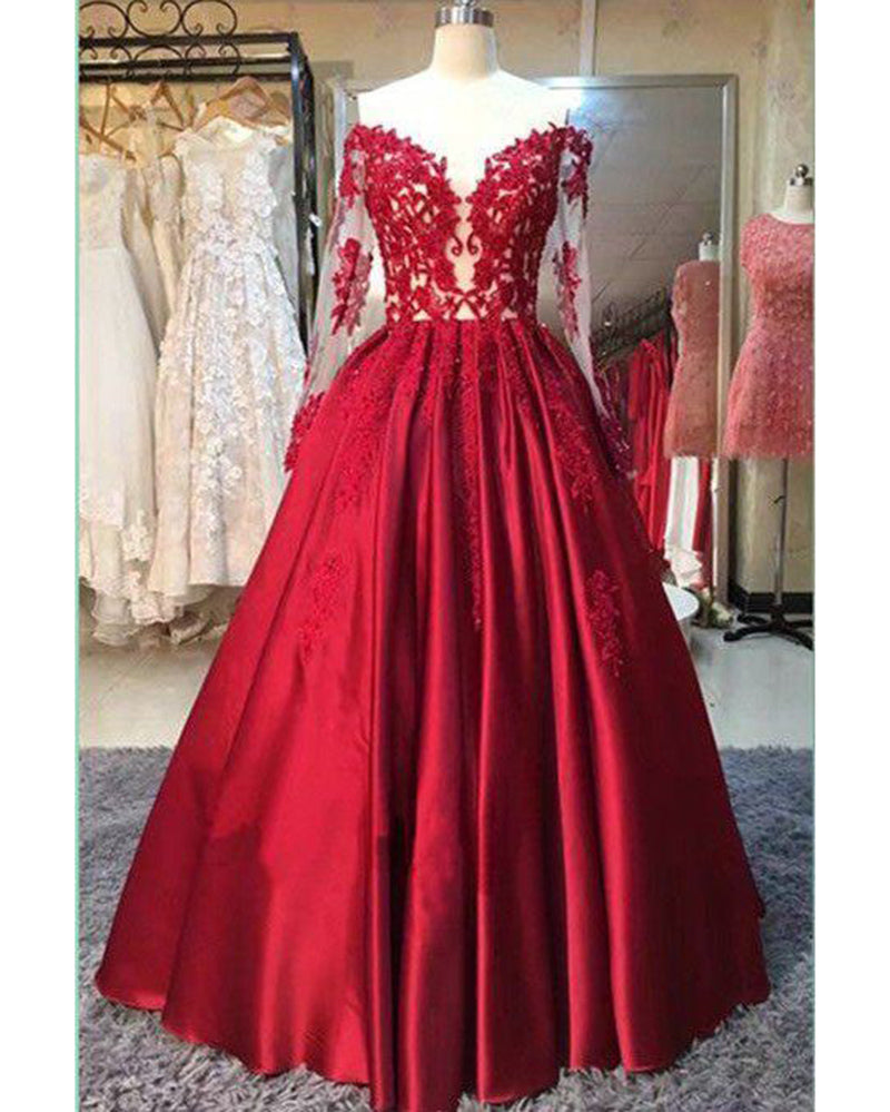 red gown for engagement