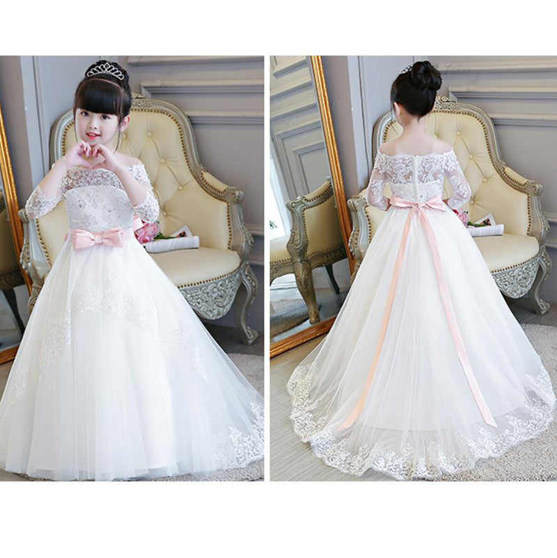 long flower girl dress