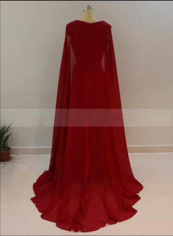 maroon red gown