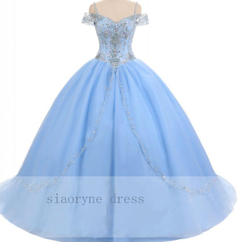 sweet 16 baby blue dresses