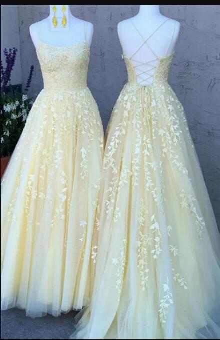 pale yellow evening gown