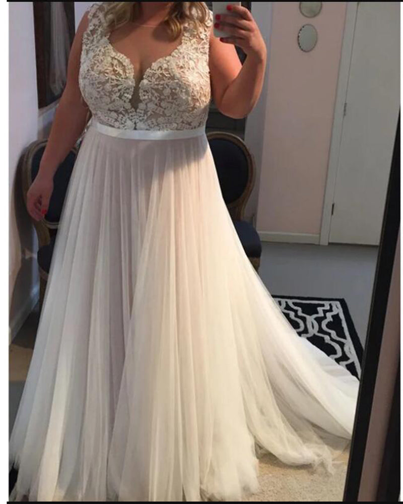 plus size simple wedding dresses
