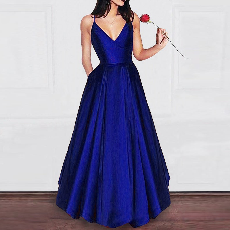 girls blue prom dress