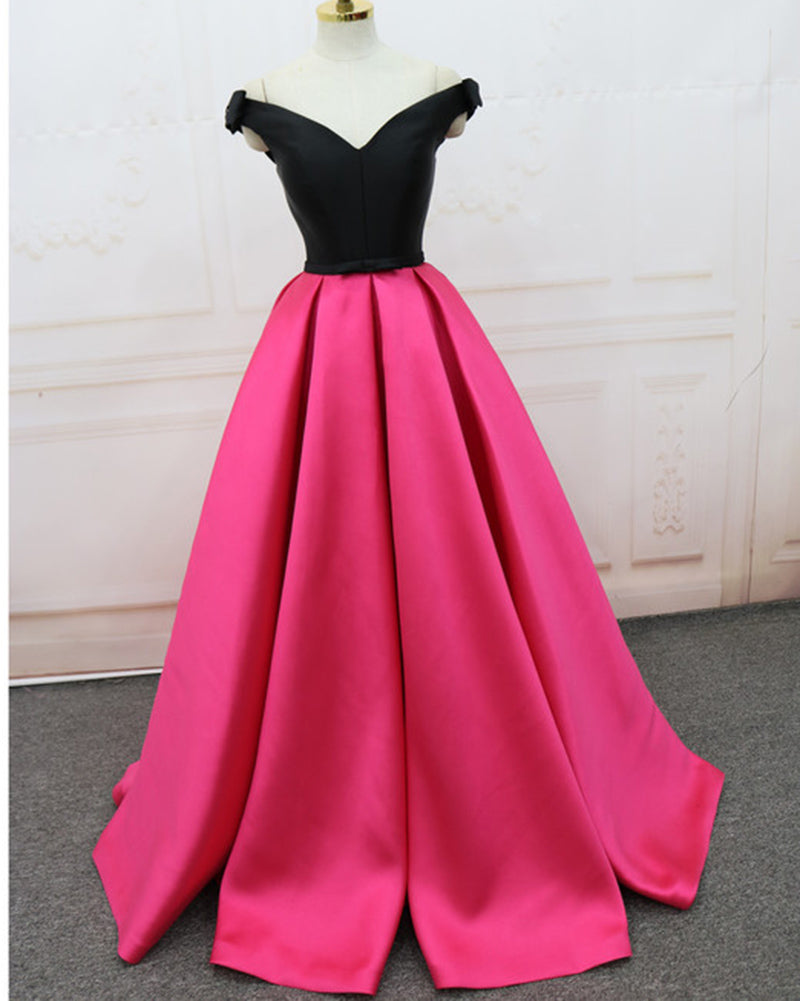 bright pink party dress