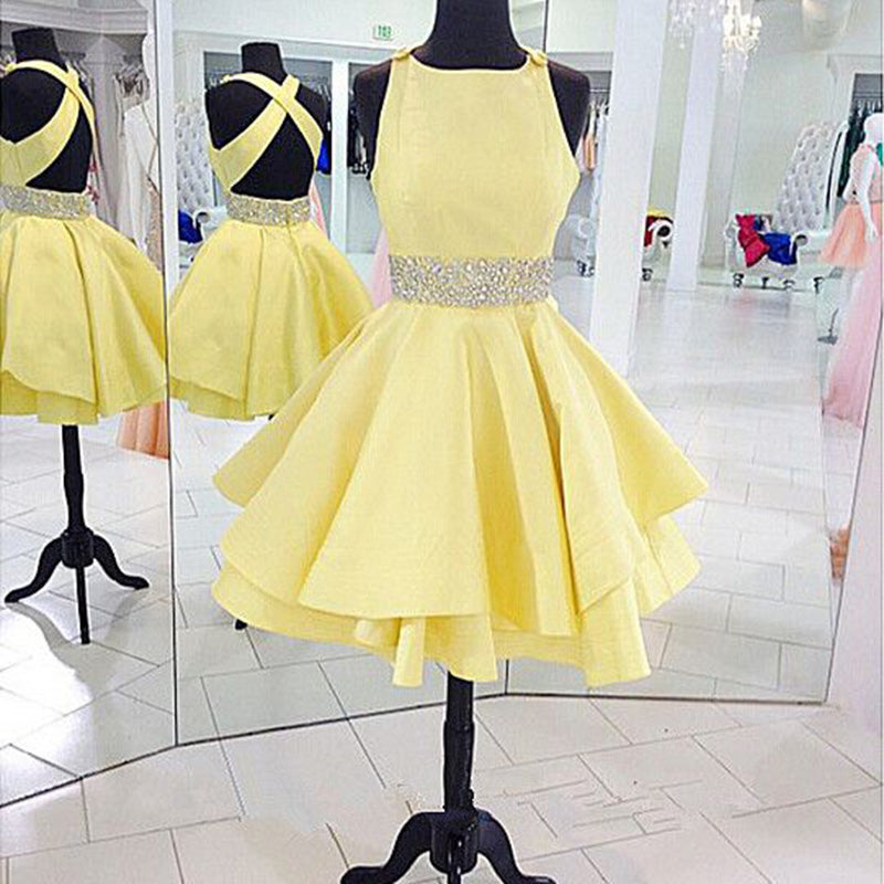 yellow dress semi formal