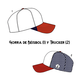Gorra béisbol y gorra trucker