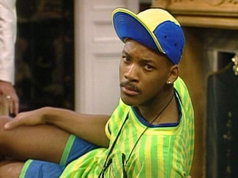 El Príncip de Bel-Air con camiseta de color verde neón