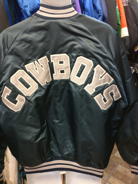 Vintage 80s DALLAS COWBOYS NFL Back Patch Chalk Line Nylon Jacket
