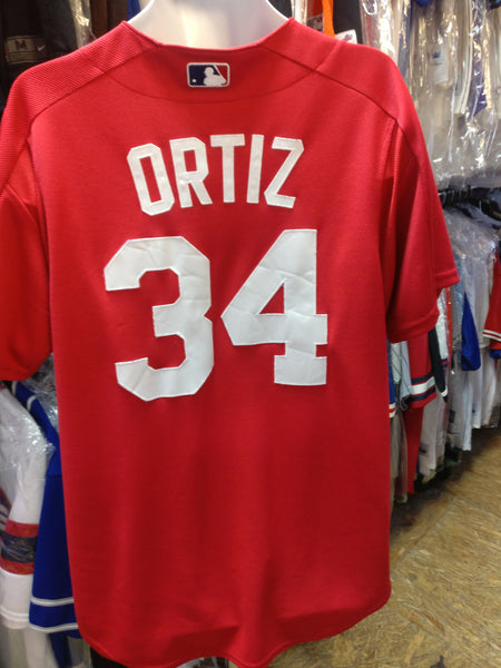 Men's Majestic Boston Red Sox #34 David Ortiz Replica White New Alternate  Home Cool Base MLB Jersey