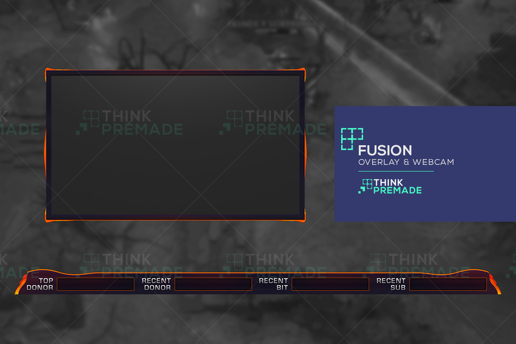 Twitch Overlay & Webcam - Graphics Pack - Fusion