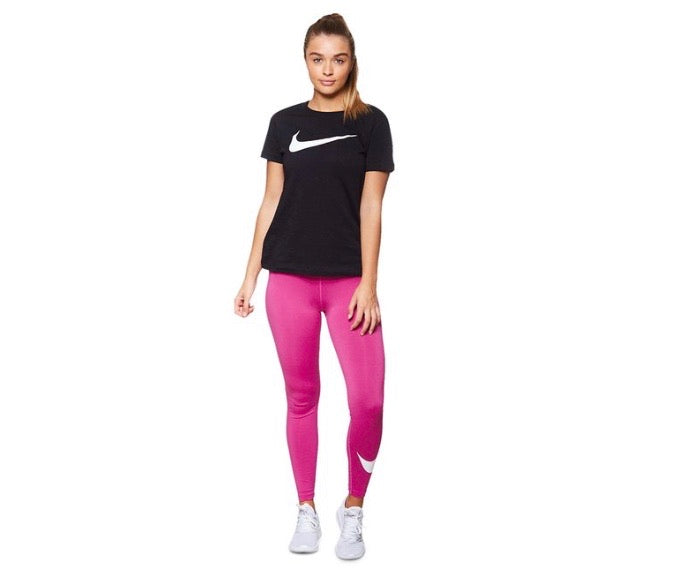 nike pink swoosh leggings