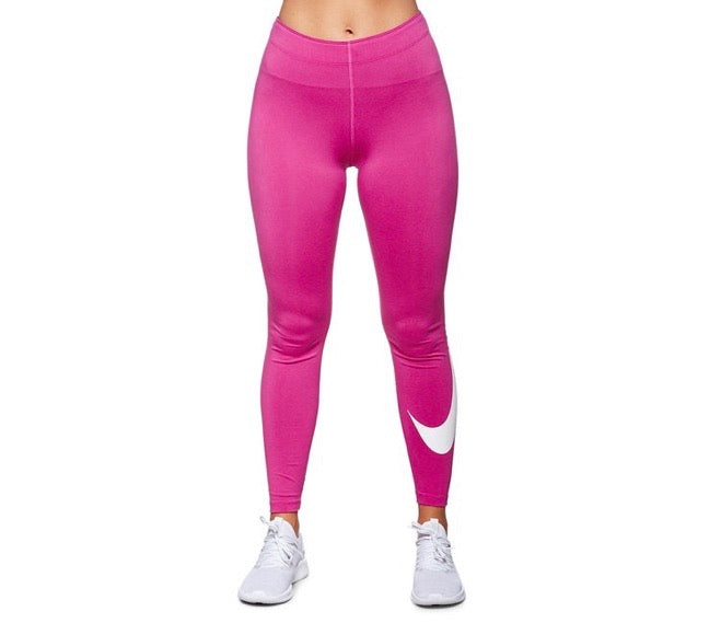 nike pink swoosh leggings