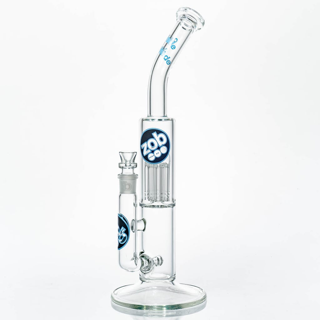 Zob 17 Inch Stemless Inline Diffused Straight Tube Wubbler With 8 Arm 