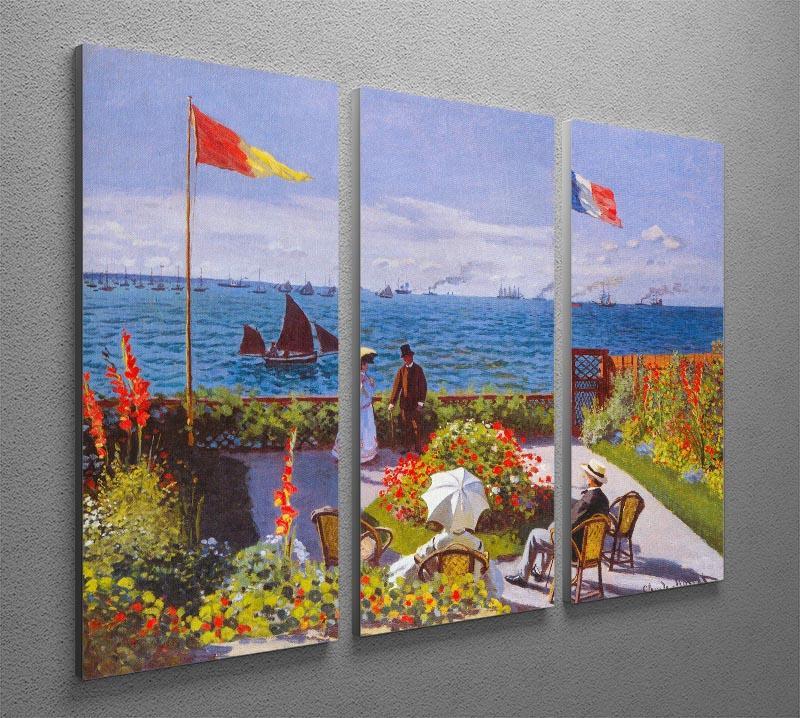 Garden At Sainte Adresse 2 By Monet Split Panel Canvas Print