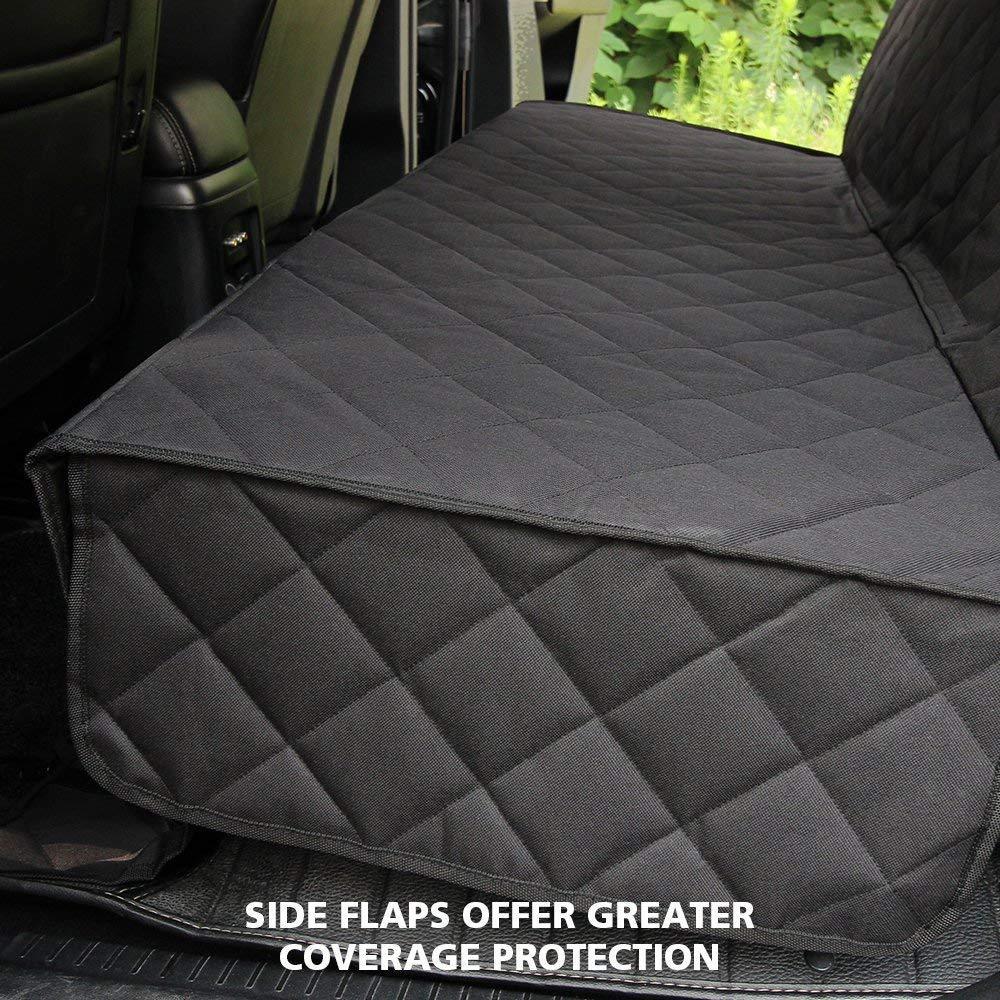 Black Back ?Luxury Quilted? Honest Dog Car Seat Covers with Side Flap
