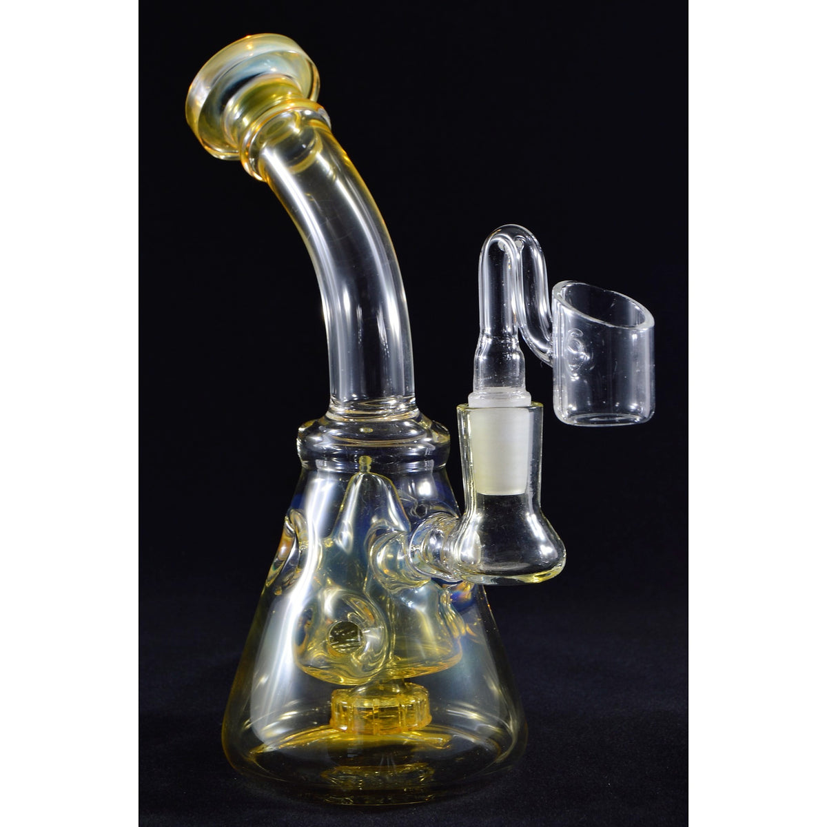 Dual Purpose Recycler Bong and Dab Rig with Circular Percolator – Glass