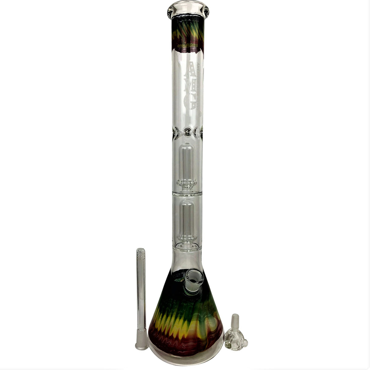 WENEED 22''Inch Hookah Water Pipe Glass Bong with Big Beaker Bubbler TobaccoPipe 