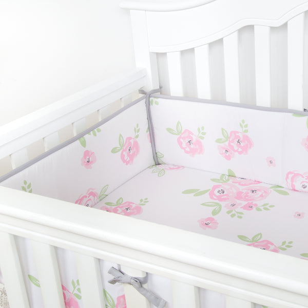 floral cot bumper