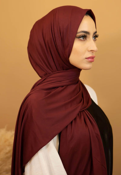 AALIYA COLLECTIONS JERSEY HIJAB IN MAROON