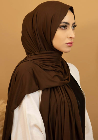 AALIYA COLLECTIONS JERSEY HIJAB IN CHOCOLATE