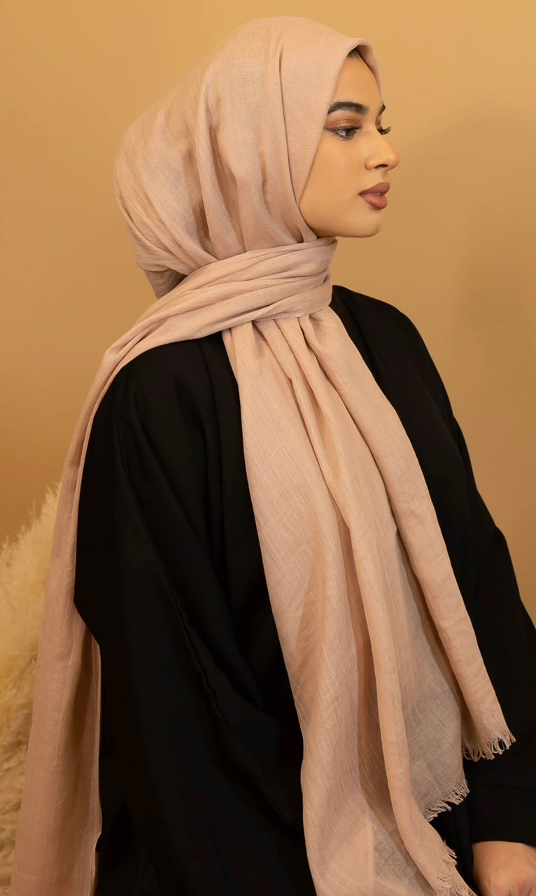 Aaliya Collections Cotton Hijab - Nude