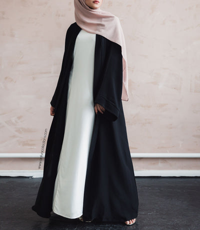 Black Open Abaya