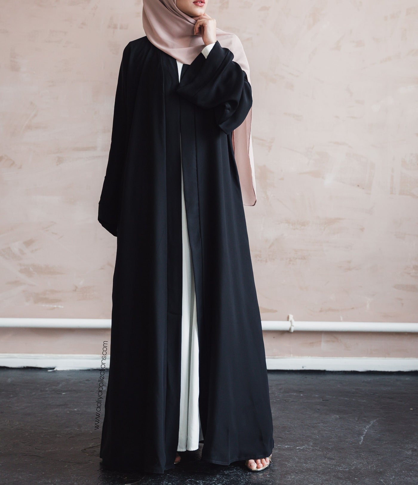 Black Open Abaya