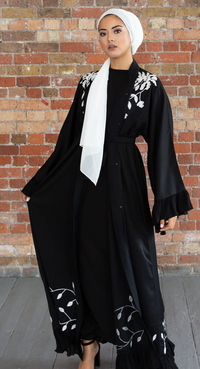 Black Frill Abaya - Ready To Dispatch