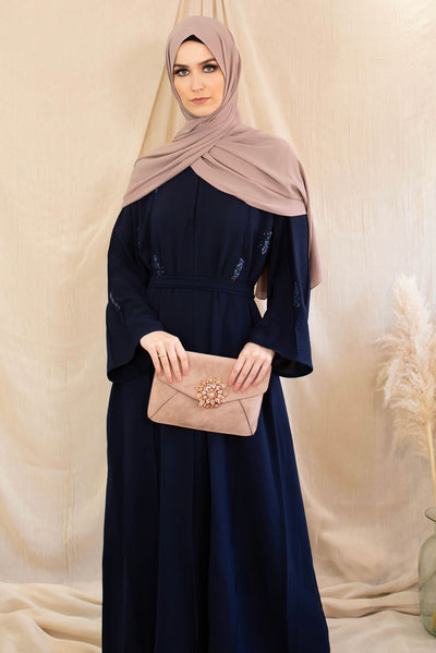 AALIYA COLLECTIONS Navy Embellished Abaya