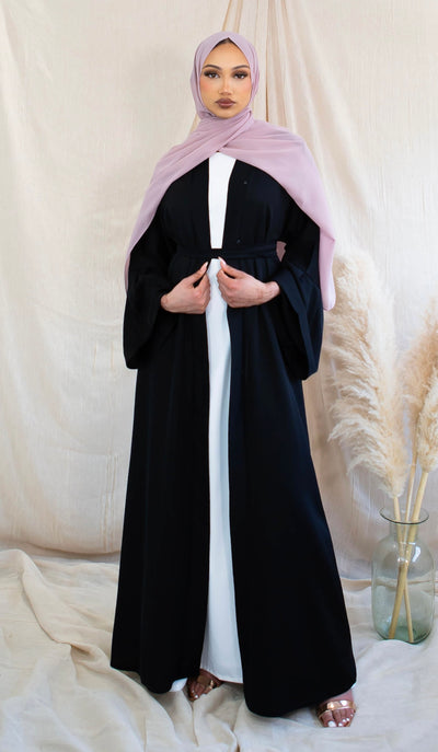 AALIYA COLLECTIONS Balloon Sleeve Abaya Black