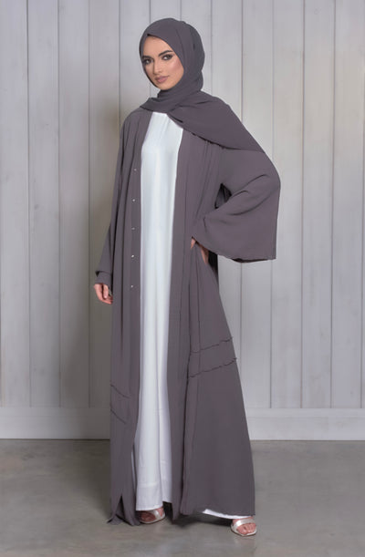 grey abaya