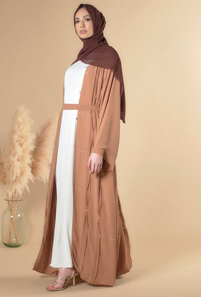 occasional open abaya caramel