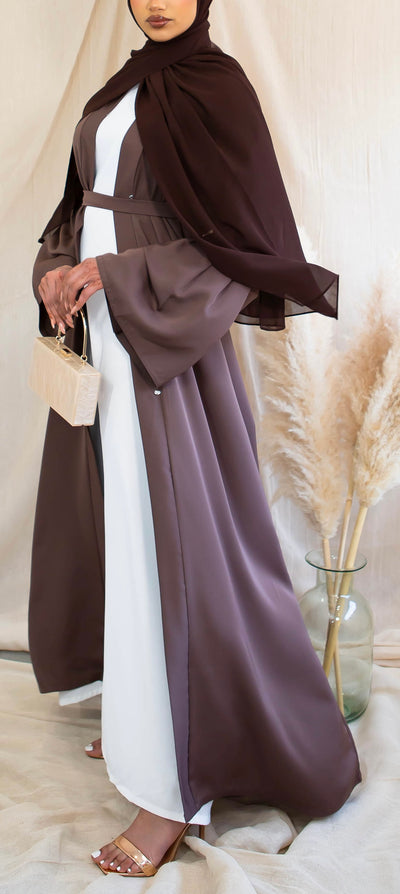 AALIYA COLLECTIONS BALLOON SLEEVE ABAYA TAUPE