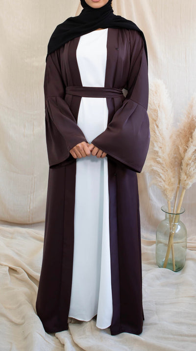 AALIYA COLLECTIONS Balloon Sleeve Abaya Walnut