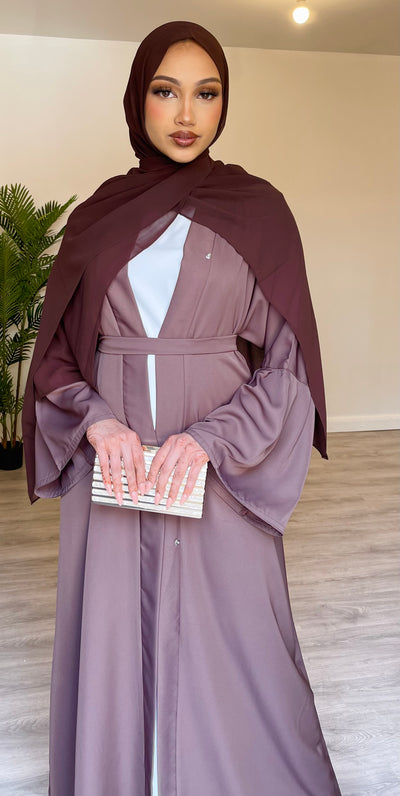 AALIYA COLLECTIONS BALLOON SLEEVE ABAYA TAUPE